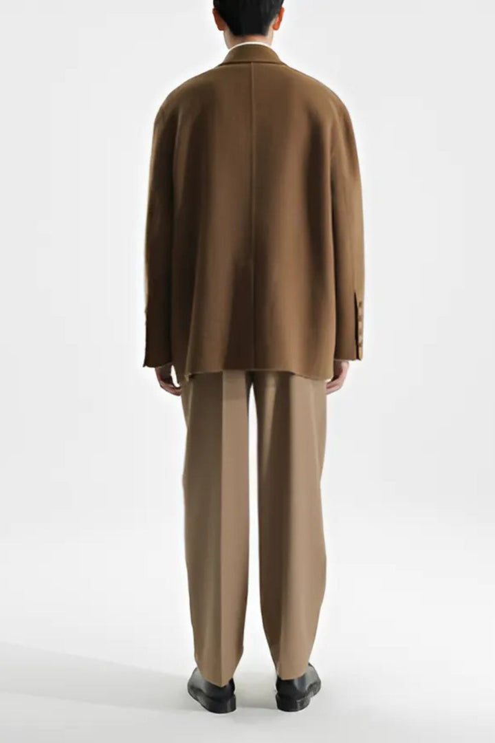 MV Peak Lapel Double-Faced Wool Suit Jacket