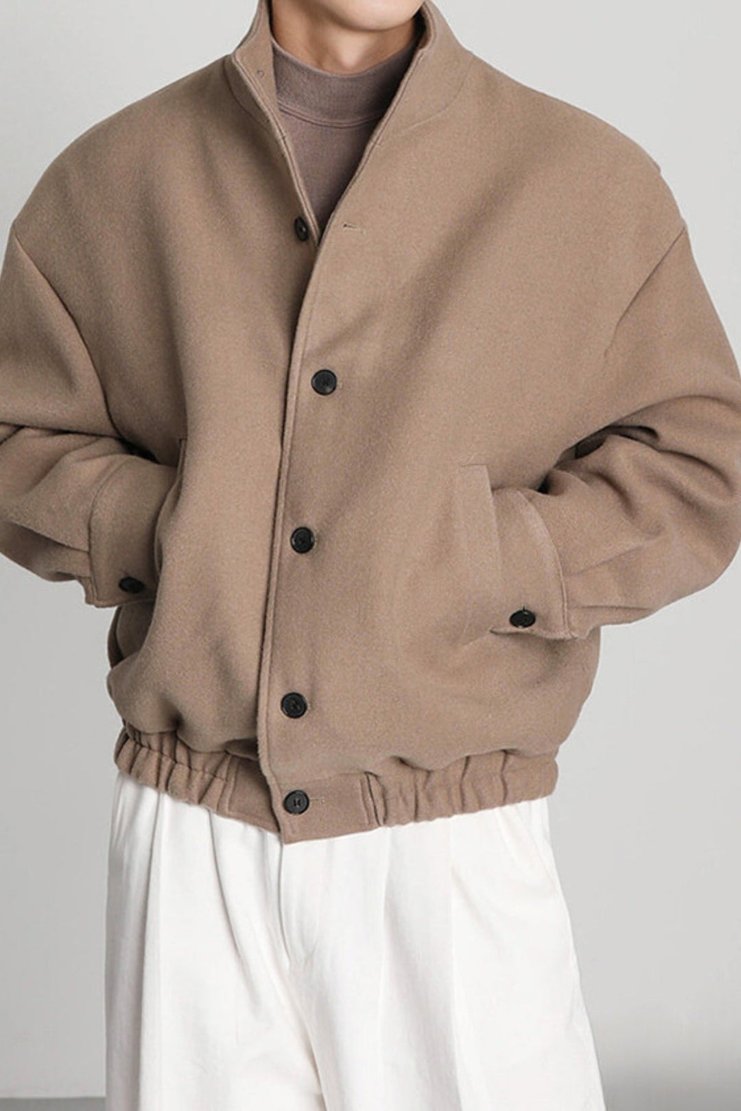 MV High-End Woolen Stand-Up Collar Jacket