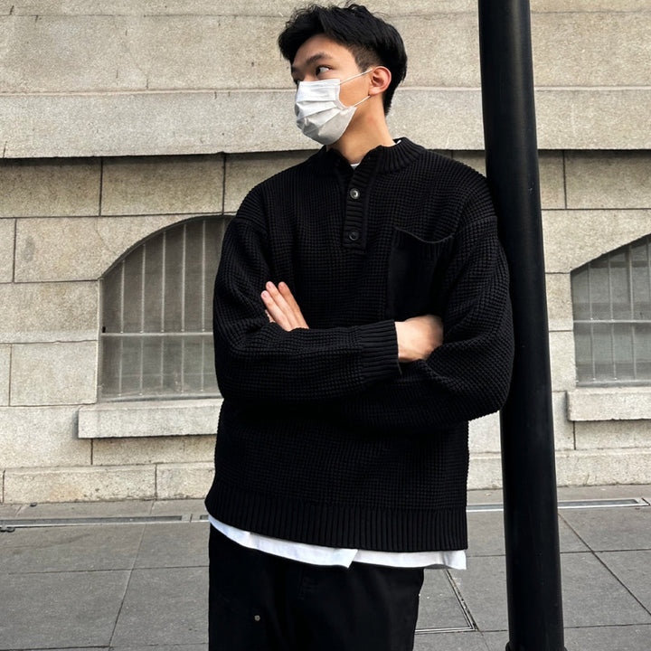 MV Round Neck Collar Old Money Style Sweater