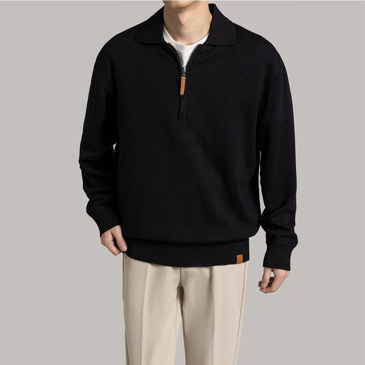 MV Half-Zip Knit Polo Sweater