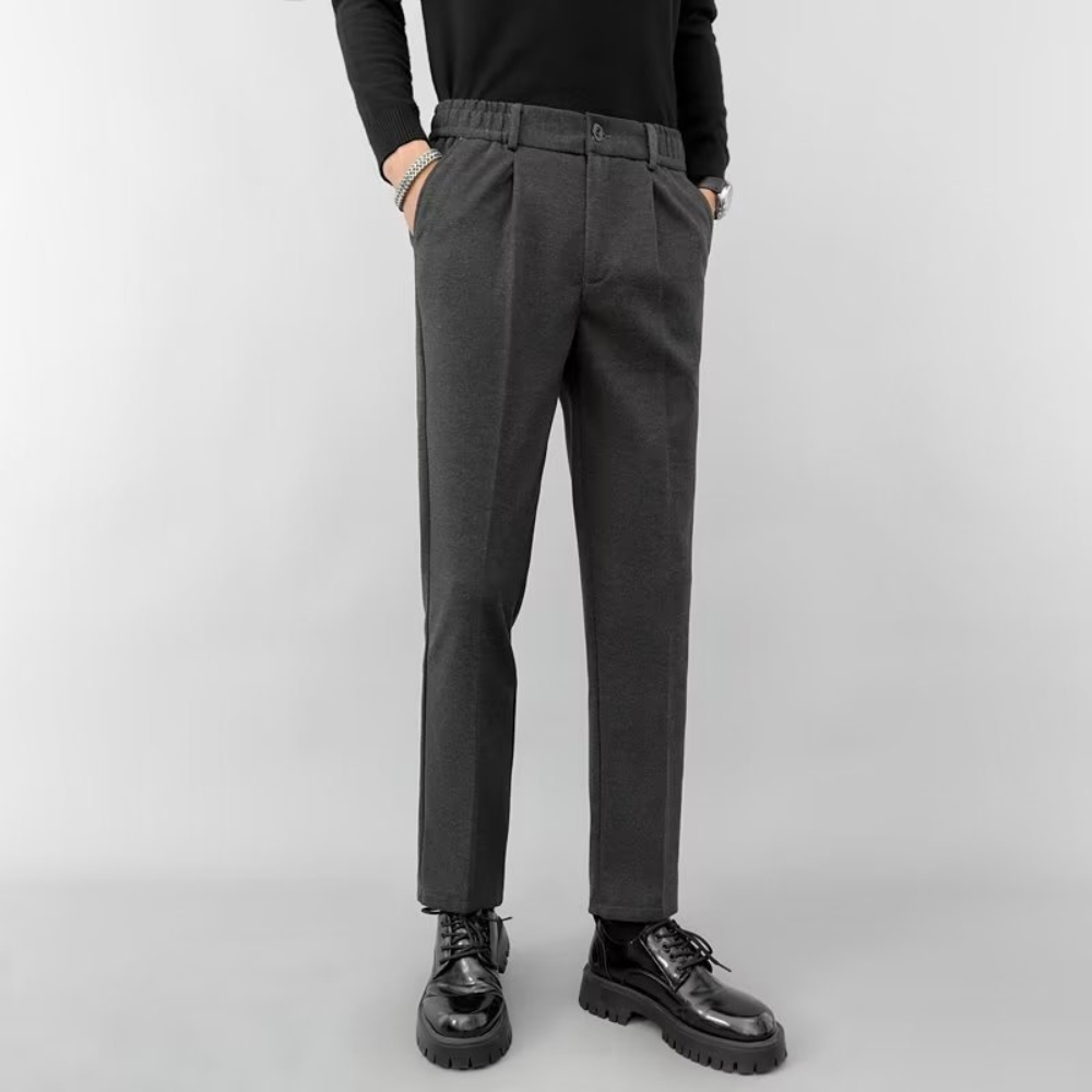 MV Straight Leg Woolen Nine-Point Trousers