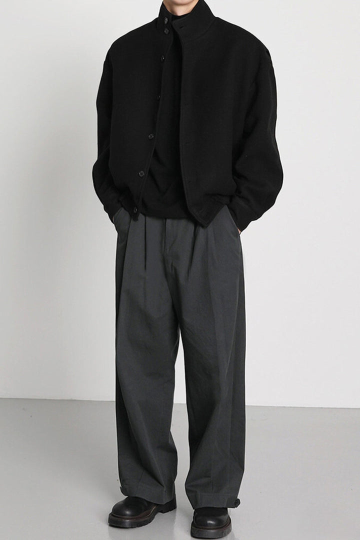 MV High-End Woolen Stand-Up Collar Jacket