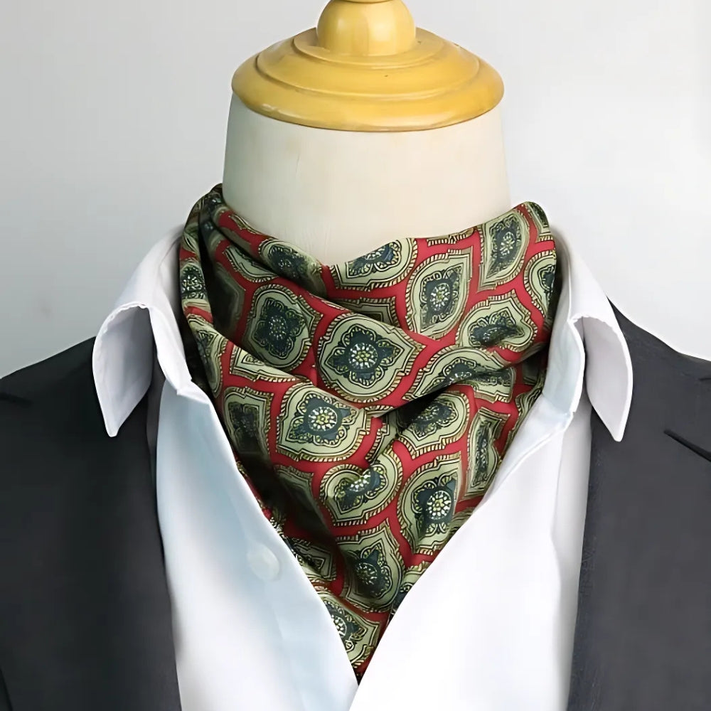 MV Retro Print Silk Scarf