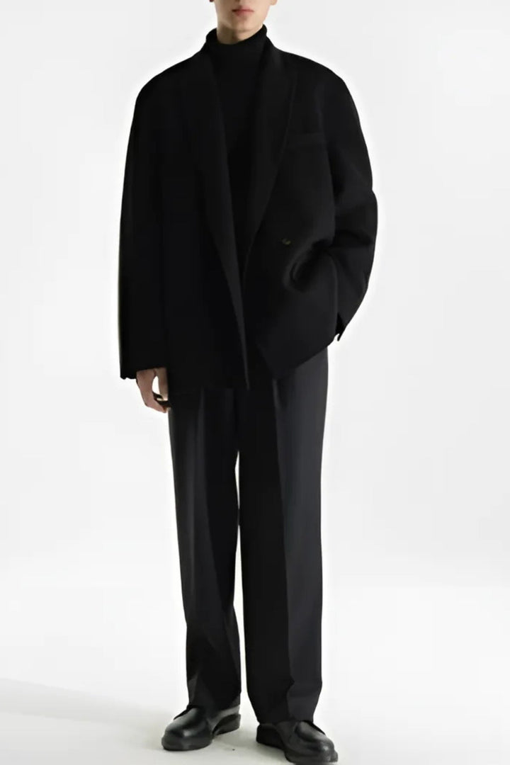 MV Peak Lapel Double-Faced Wool Suit Jacket