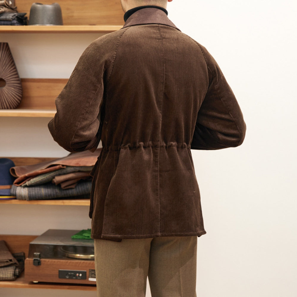 MV British Thick Windbreaker Corduroy Lapel Jacket