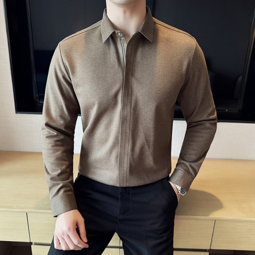 MV Thickened Woolen Zipper Shirt Jacket