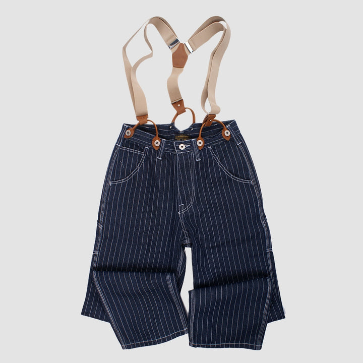 MV Wide-Leg Striped Railway Jeans Pants