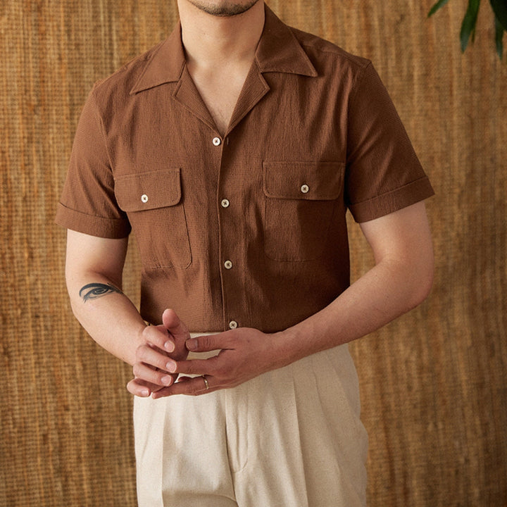MV Cotton Cuban Collar Thin Shirt