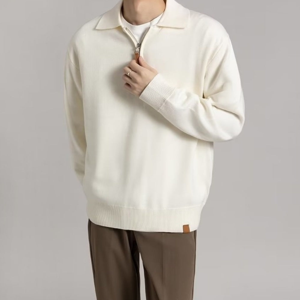 MV Half-Zip Knit Polo Sweater