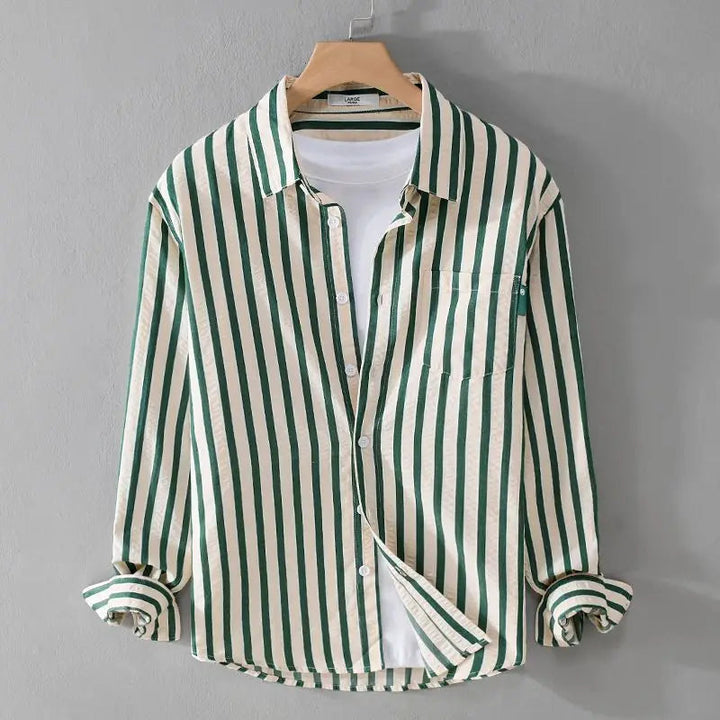 Alfie | Vertical Stripe Button-Down Summer Shirt