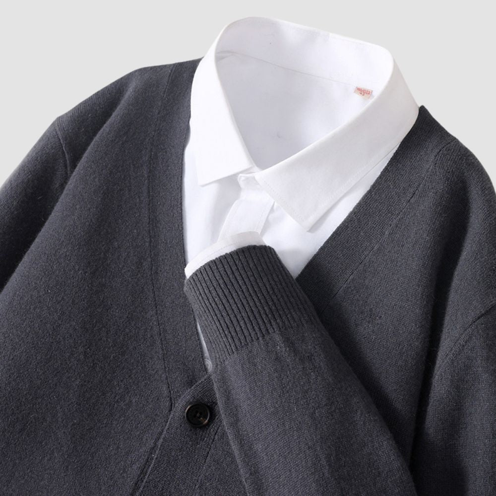 MV V-Neck Woolen Cashmere Cardigan