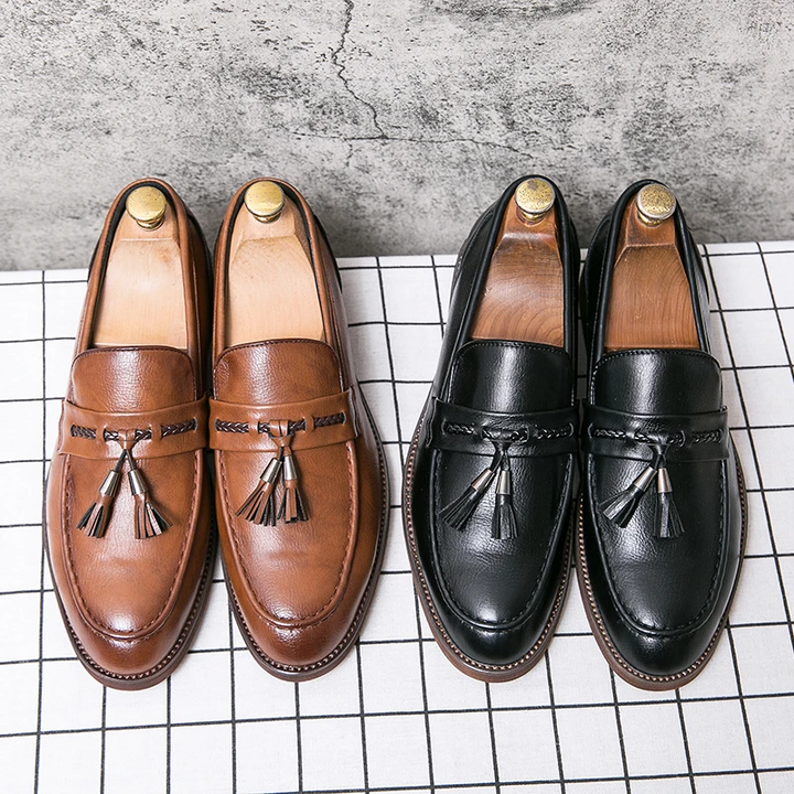 Leather Tassel Loafers