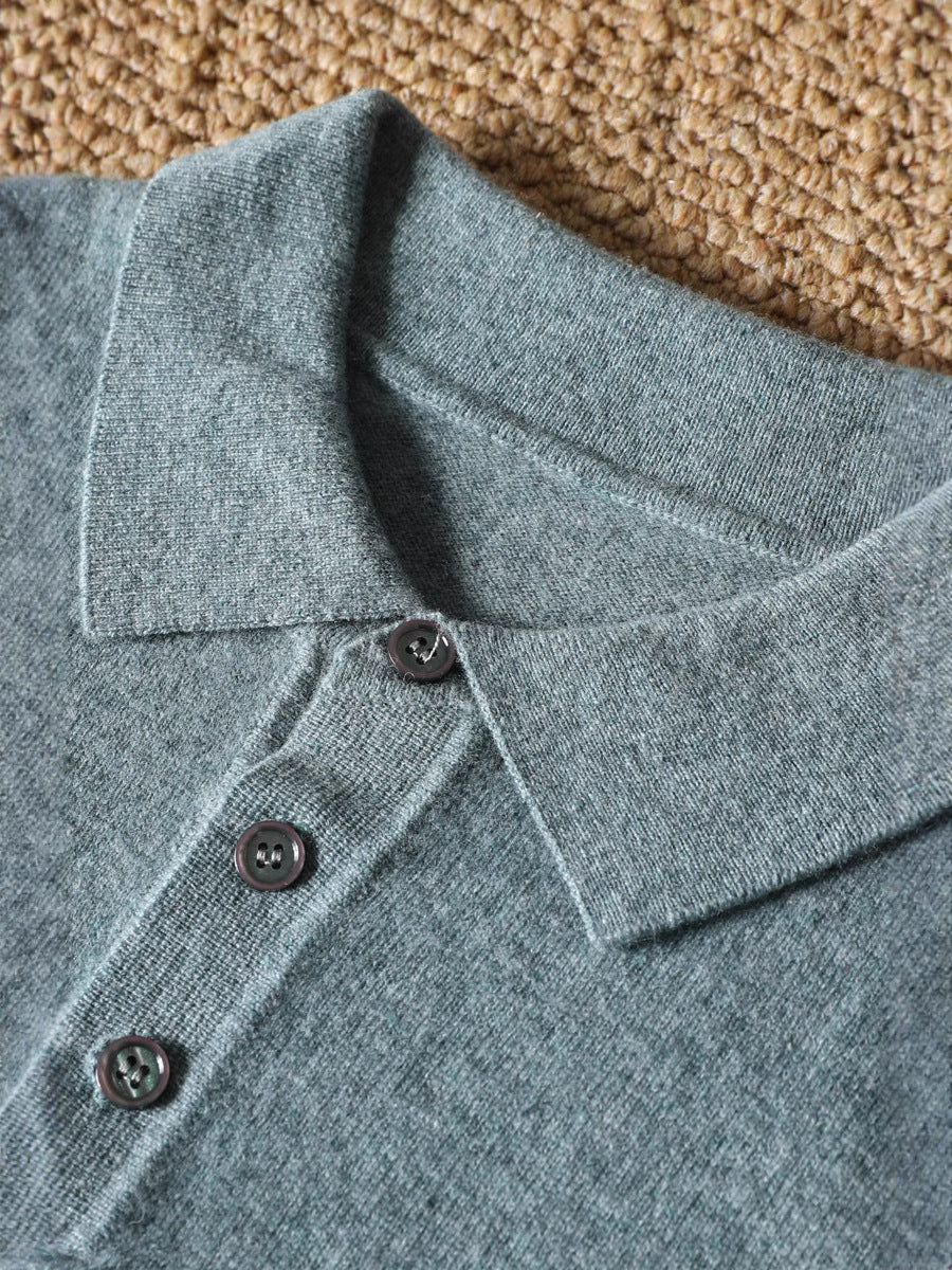 Paul™ | Cashmere Polo Knit Sweater