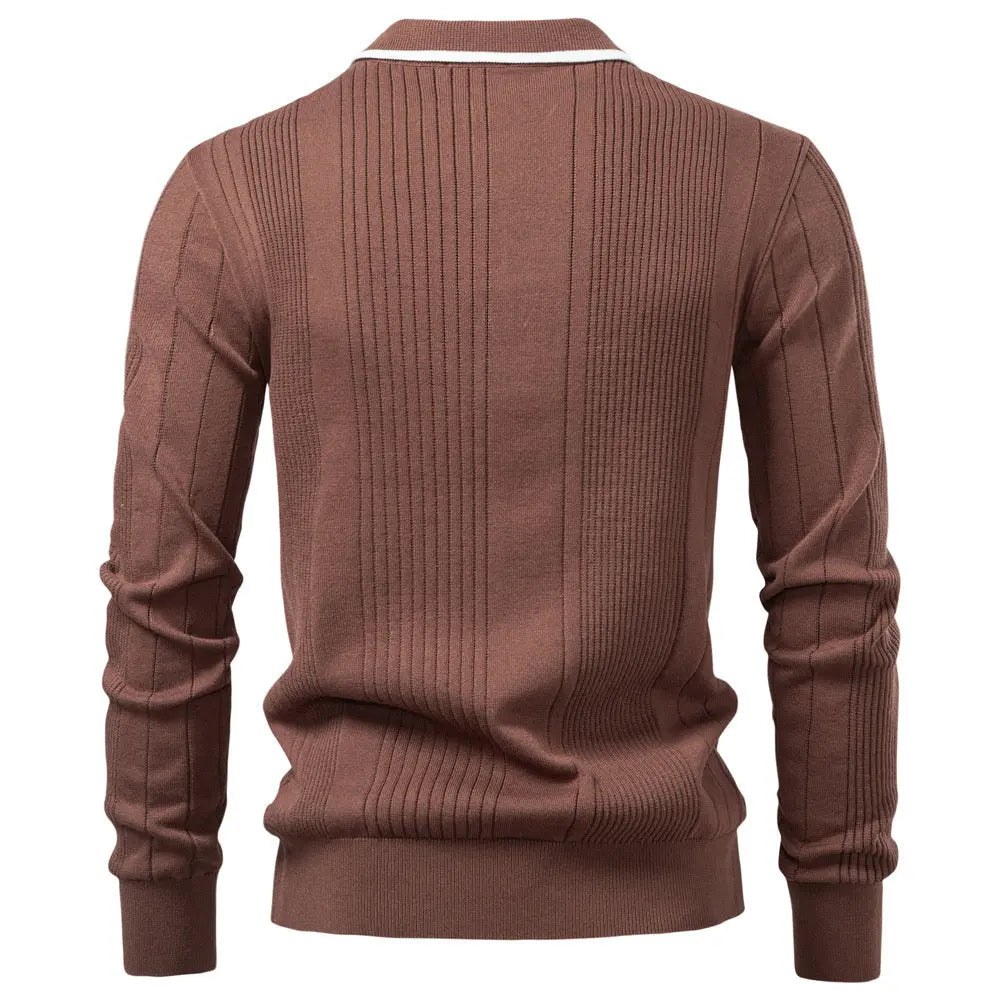 Davenir Luxe Knit Polo Sweater