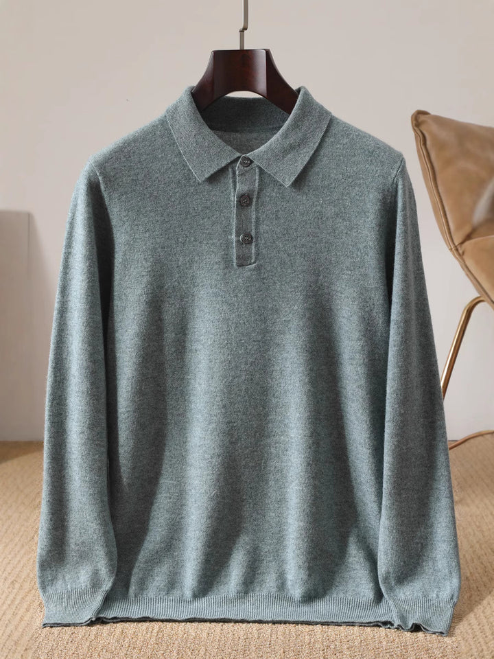 Paul™ | Cashmere Polo Knit Sweater