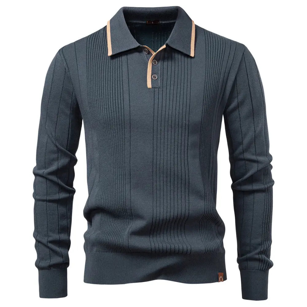 Davenir Luxe Knit Polo Sweater