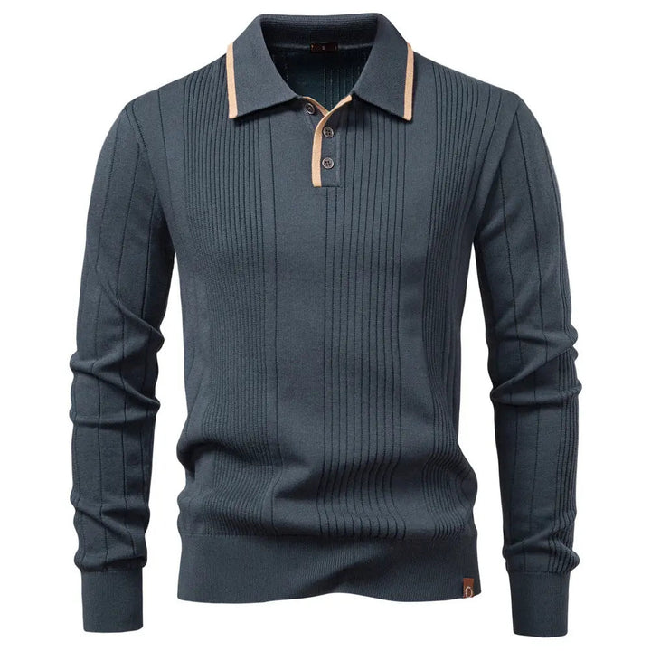 Davenir Luxe Knit Polo Sweater