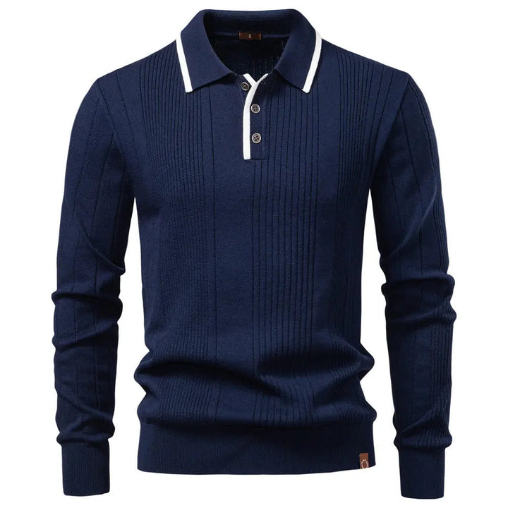 Davenir Luxe Knit Polo Sweater