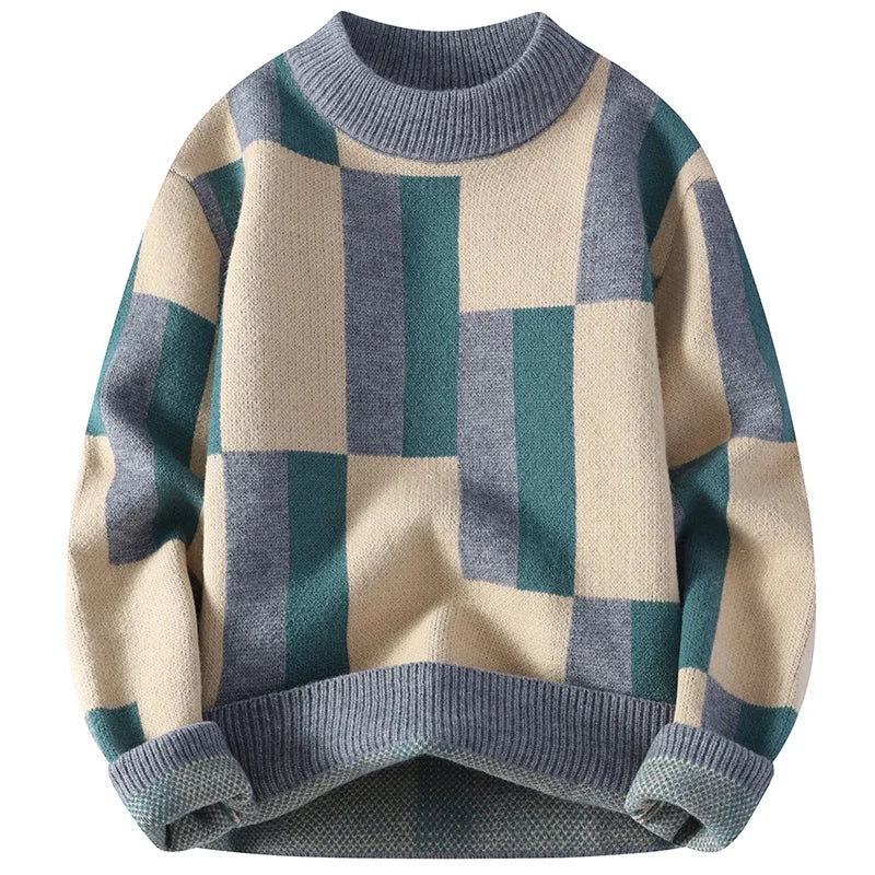 JV™ Sleek Plaid Mock Neck