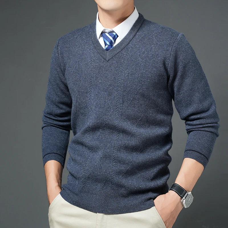 Leo™ | V-Neck Wool Sweater
