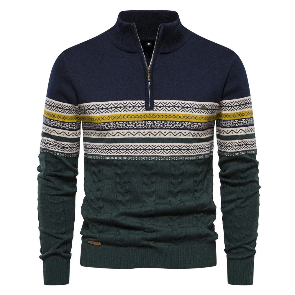 Jasper™ | Fair Isle half zip pullover