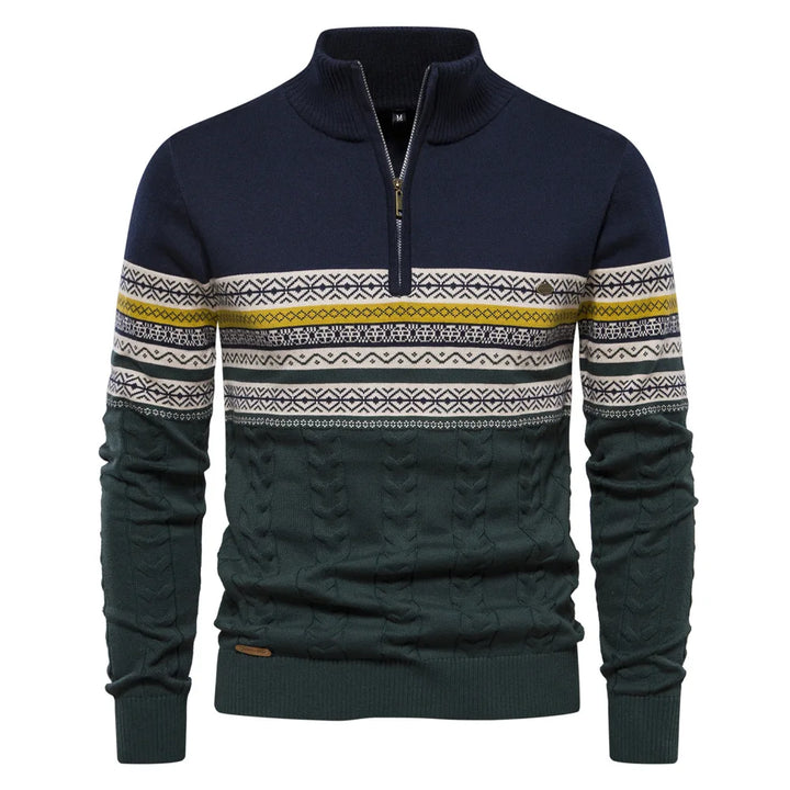 Jasper™ | Fair Isle half zip pullover