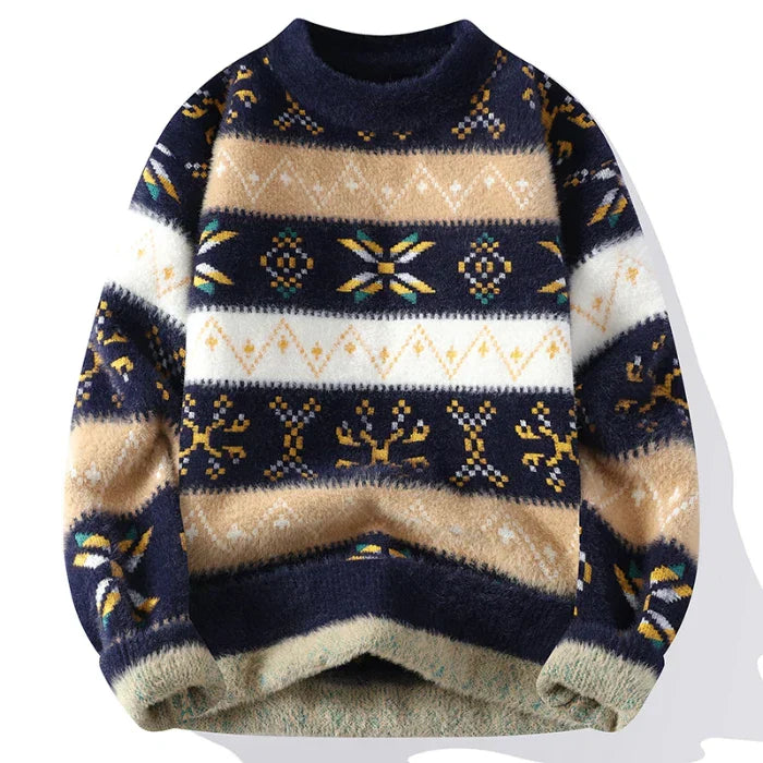 Strath™ Vintage Printed Cashmere Sweater