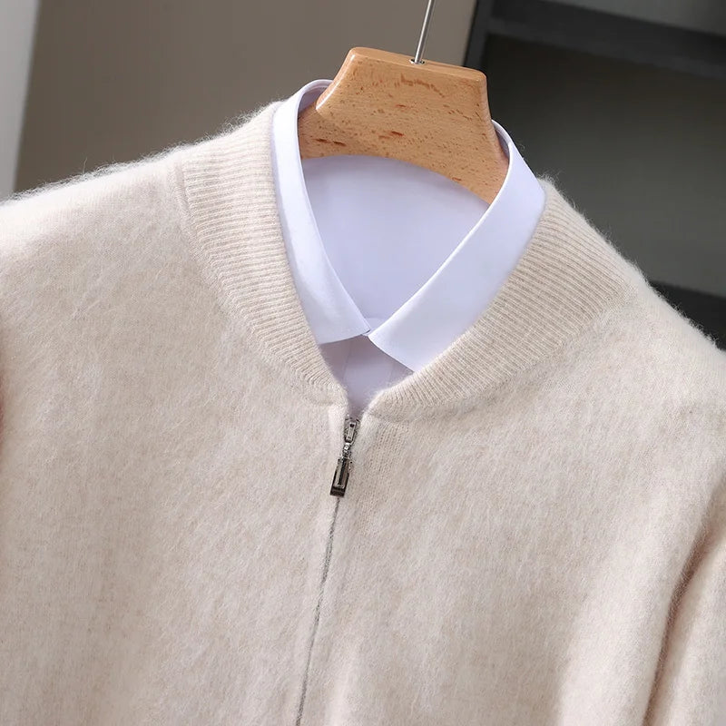 Ryan™ | Thick Mink Wool Cardigan