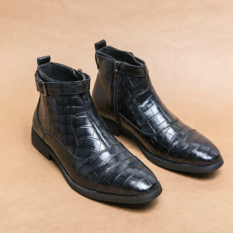 Dylan | Ankle Boots with Synthetic Leather Buckle