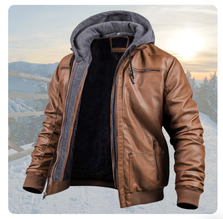 Dave | Comfortable Leather Winter Jacket | Last Day 80% Off!