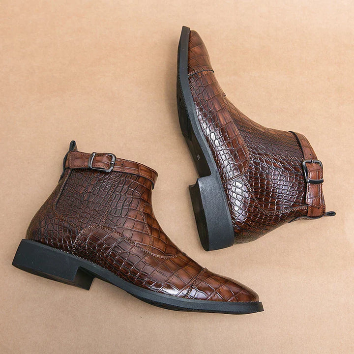 Dylan | Ankle Boots with Synthetic Leather Buckle