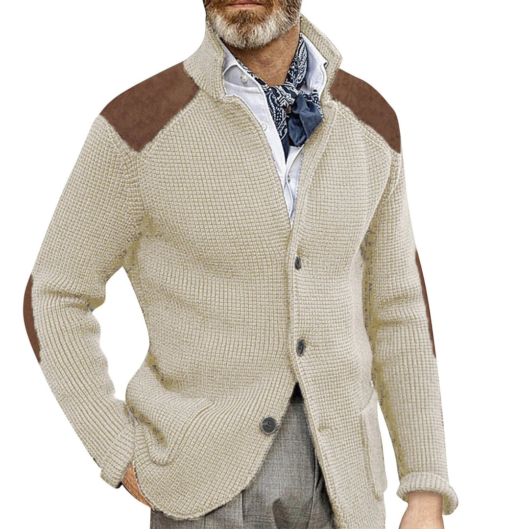Todd™ | Collared Knit Open Cardigan