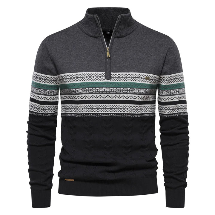 Jasper™ | Fair Isle half zip pullover