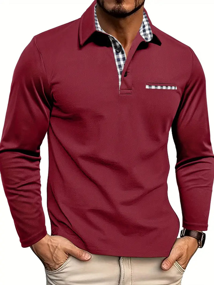 Charel | Long Sleeve Polo Shirt for Men – Stylish and Versatile