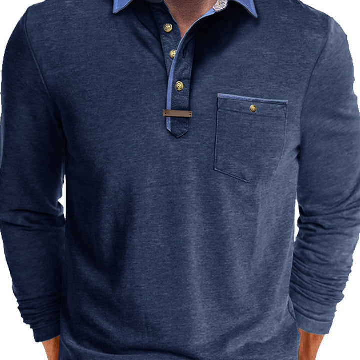 Blake™ | Color-Block Long Sleeve Polo