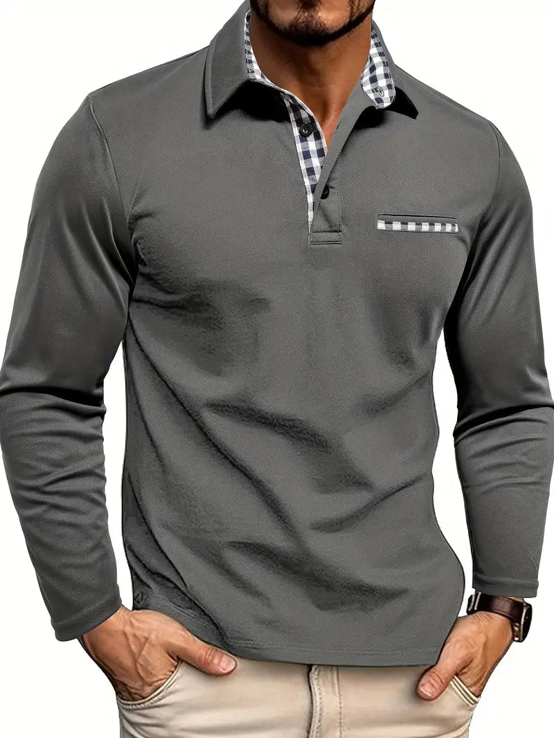 Charel | Long Sleeve Polo Shirt for Men – Stylish and Versatile