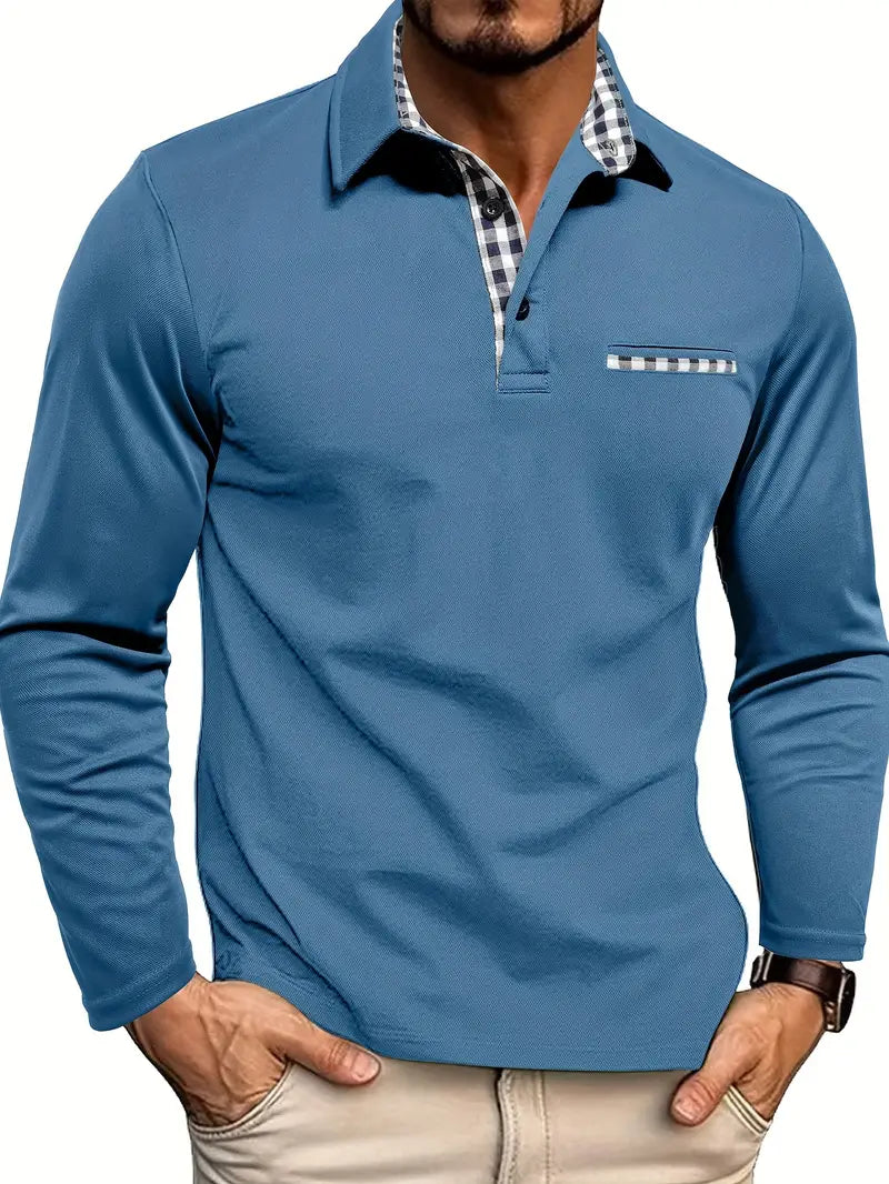 Charel | Long Sleeve Polo Shirt for Men – Stylish and Versatile