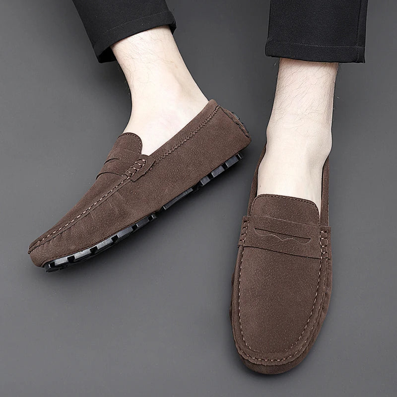 Suede Boat Loafers