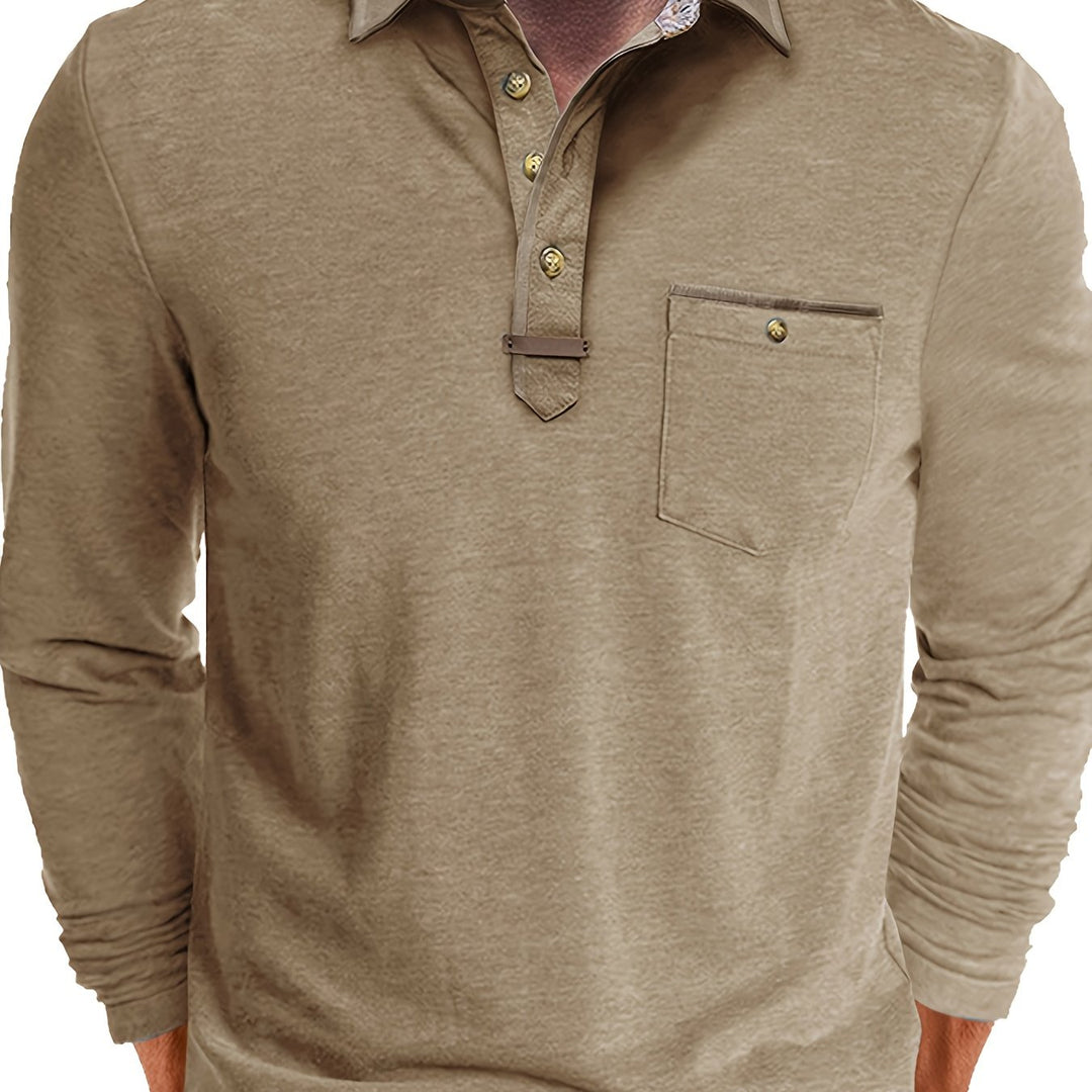 Blake™ | Color-Block Long Sleeve Polo