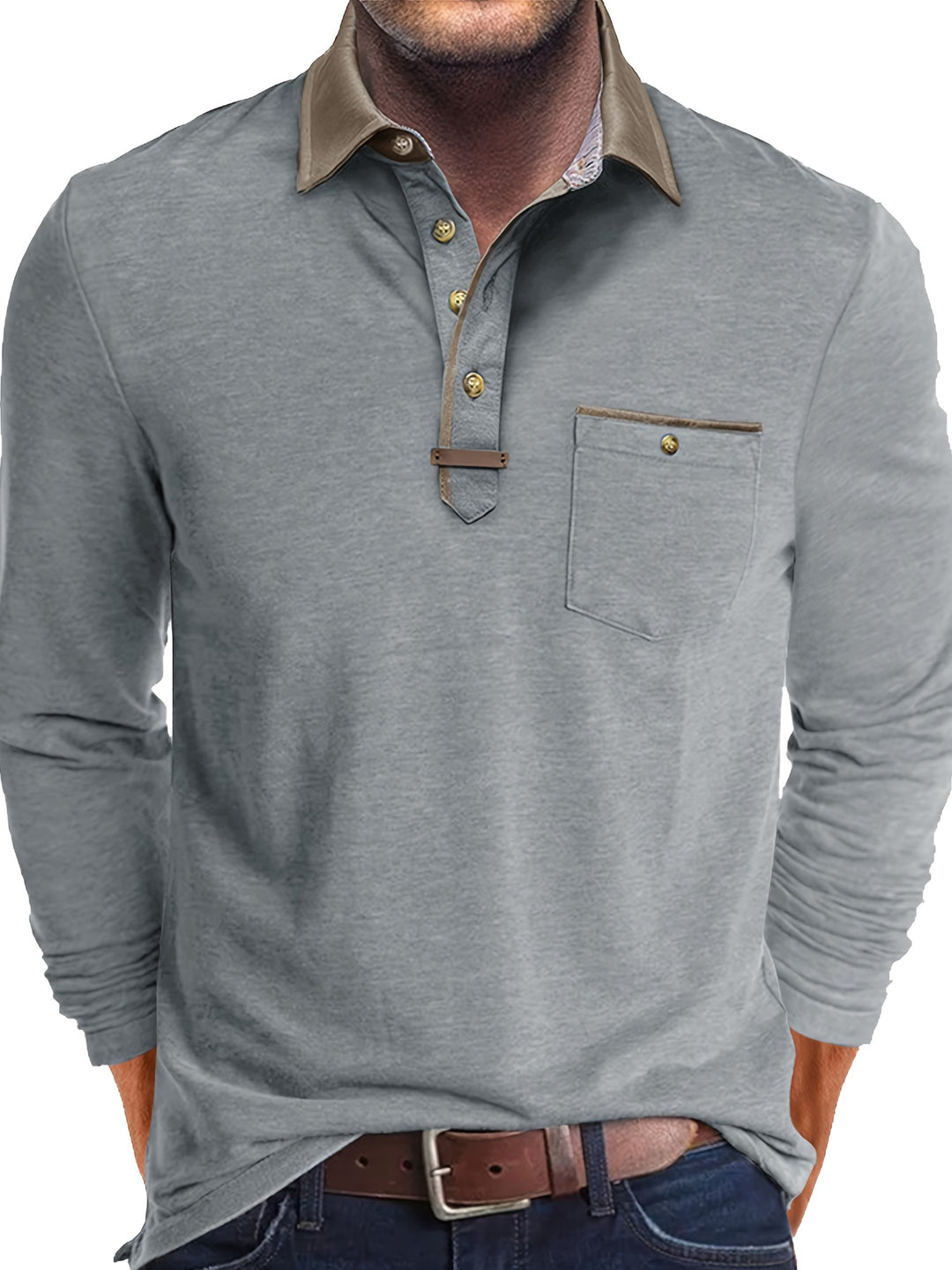 Blake™ | Color-Block Long Sleeve Polo