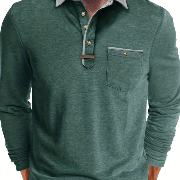 Blake™ | Color-Block Long Sleeve Polo