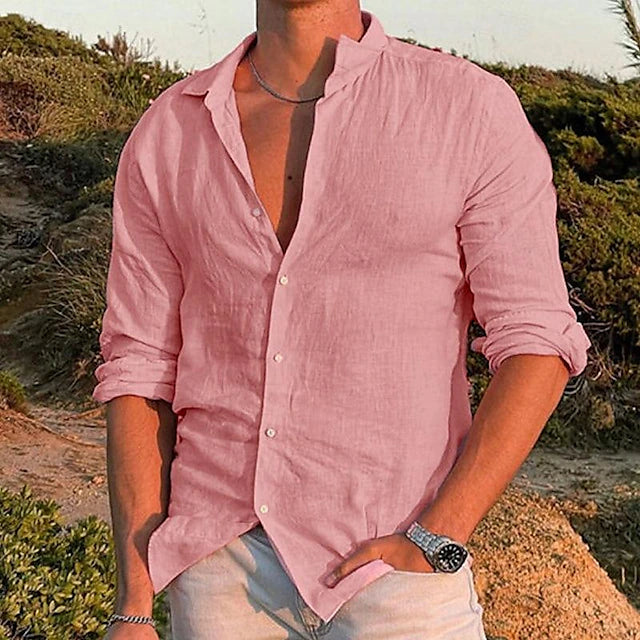 Jaxon | Men's Linen Shirt – Lightweight Cotton Blend, Casual Comfort